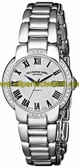 Raymond Weil Watches : 2629-STS-01659 Automatic Roman Numerals Dial Date Diamond Bezel Stainless Steel Women Watch