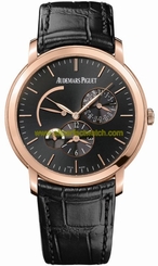 Audemars Piguet Watches : 26380OR.OO.D002CR.01 Automatic 18kt Rose Gold Black Dial Black Crocodile Leather Band Men Watch