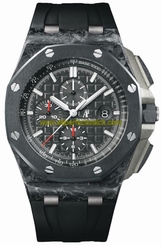 Audemars Piguet Watches : 26400AU.OO.A002CA.01 Automatic Forged Carbon Black Chronograph Dial Black Rubber Band Men Watch