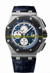 Audemars Piguet Watches : 26401PO.OO.A018CR.01 Automatic Chronograph Date Blue Leather Men Watch