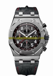 Audemars Piguet Watches : 26470ST.OO.A101CR.01 Automatic Chronograph Date Black Leather Women Watch