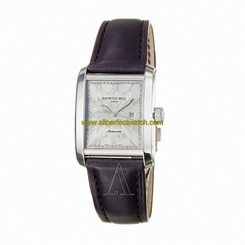 Raymond Weil Watches : 2671-STC-00658 Automatic Silver Dial Stainless Steel With Black Leather Strap Men Watch