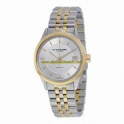 Raymond Weil Watches : 2740-STP-65021 Automatic Silver Dial Date Two Tone Stainless Steel Men Watch