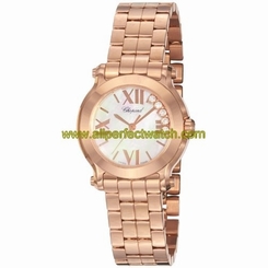 Chopard Watches : 274189-5003 Quartz Mother of Pearl Dial Floating Diamond 18ct Rose Gold Women Watch