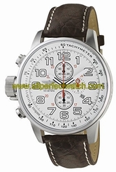 Invicta Watches : 2771 White Dial Chronograph Date Brown Leather Men Watch