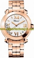 Chopard Watches : 277472-5001 Quartz 18kt Rose Gold White Dial 18kt Rose Gold -polished Band Women Watch