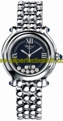 Chopard Watches : 278236-3015 Quartz Stainless Steel Blue Dial Stainless Steel Band Women Watch