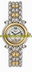 Chopard Watches : 278256-4008 Quartz Stainless Steel/gold White Dial Steel & Yellow Gold -polished Band Women Watch