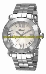 Chopard Watches : 278477-3002 Quartz Mother of Pearl Dial Date Floating Diamond Stainless Steel Women Watch