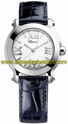 Chopard Watches : 278509-3001 Quartz Stainless Steel White Dial Crocodile Blue Leather Band Women Watch