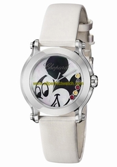 Chopard Watches : 278509-3045 Quartz Mother of Pearl Dial With Mickey Mouse White Satin Women Watch