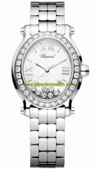 Chopard Watches : 278546-3004 Quartz Mother of Pearl Dial Date Diamond Bezel Stainless Steel Women Watch
