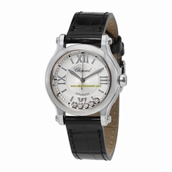 Chopard Watches : 278573-3001 Automatic Floating Diamond Dial Black Leather Women Watch