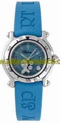 Chopard Watches : 278923-3001 Quartz Stainless Steel Blue Dial Blue Rubber Band Women Watch