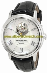 Raymond Weil Watches : 2827-L1-00966 Automatic Mother of Pearl Dial Black Leather Women Watch