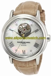 Raymond Weil Watches : 2827-L4-00966 Automatic Mother of Pearl Dial Champagne Leather Women Watch