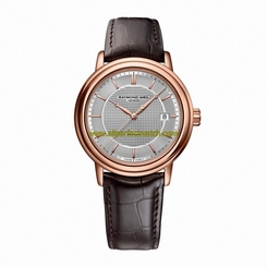 Raymond Weil Watches : 2837-PC5-65001 Automatic Analog Date Rose Gold PVD Plating Stainless Steel Case Beown Leather Men Watch