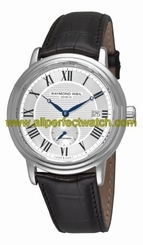 Raymond Weil Watches : 2838-STC-00659 Automatic Small Second Silver Dial With Leather Strap Men Watch