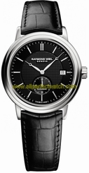 Raymond Weil Watches : 2838-STC-20001 Automatic Small Second Date Dial Black Leather Men Watch