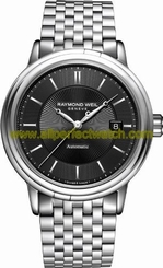 Raymond Weil Watches : 2847-ST-20001 Automatic Date Black Dial Stainless Steel Men Watch