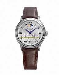 Raymond Weil Watches : 2849-STC-00659 Automatic Moon Phase Silver Dial With Leather Strap Men Watch