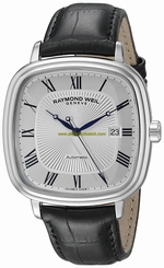 Raymond Weil Watches : 2867-STC-00659 Automatic Roman Numerals Dial Date Black Leather Men Watch