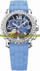 Chopard Watches : 288506-2006 Quartz Stainless Steel Blue Dial Blue Rubber Band Women Watch