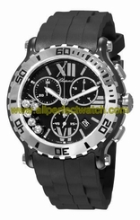 Chopard Watches : 288515-9005 Quartz Stainless Steel Black Dial Black Rubber Band Women Watch
