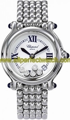 Chopard Watches : 288965-3004 Quartz Stainless Steel White Dial Stainless Steel Band Women Watch