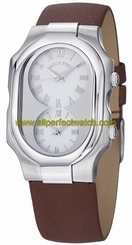Philip Stein Watches : 2-G-CW-CBR Quartz White Dial Brown Leather Women Watch
