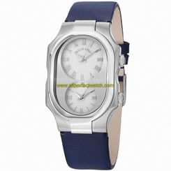 Philip Stein Watches : 2-G-CW-CIN Quartz Silver Dial Blue Leather Women Watch