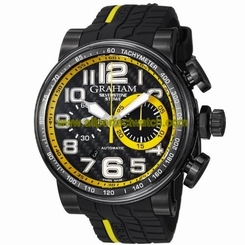 Graham Watches : 2BLDC.B28A Automatic Chronograph Date Black Rubber Men Watch