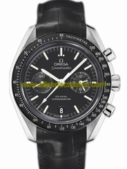 Omega Watches : 311.33.44.51.01.001 44.25mm Automatic Moonwatch Chronograph Black Dial Stainless Steel Case With Black Leather Strap Men Watch