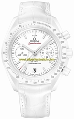 Omega Watches : 311.93.44.51.04.002 Co-Axial Chronometer Chronograph Date Ceramic Case White Leather Men Watch