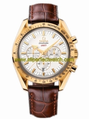 Omega Watches : 321.53.42.50.02.001 42mm Automatic Broad Arrow White Dial Yellow Gold Case With Brown Leather Strap Men Watch
