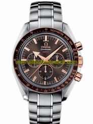 Omega Watches : 321.90.42.50.13.002 42mm Automatic Broad Arrow Brown Dial Rose Gold Case, Diamonds With Rose Gold And Stainless Steel Bracelet Men Watch