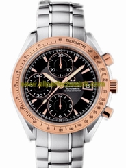 Omega Watches : 323.21.40.40.01.001 40mm Automatic Chronograph Date Black Dial Rose Gold Case With Stainless Steel Bracelet Men Watch