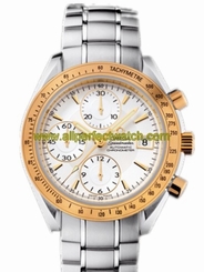 Omega Watches : 323.21.40.40.02.001 40mm Automatic Chronograph Date Silver Dial Yellow Gold Case With Stainless Steel Bracelet Men Watch