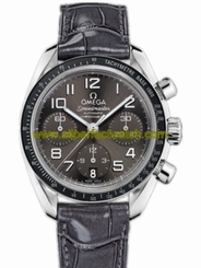 Omega Watches : 324.33.38.40.06.001 38mm Automatic Chronometer Gray Dial Stainless Steel Case With Black Leather Strap Men Watch