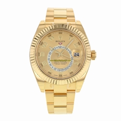 Rolex Watches : 326938 Champagne Dial 18k Yellow Gold Band Men Watch