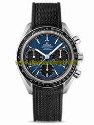 Omega Watches : 326.32.40.50.03.001 40mm Automatic Chronometer Racing Blue Dial Stainless Steel Case With Black Rubber Strap Men Watch