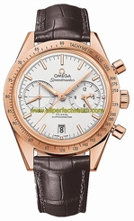 Fake AAA Omega Watches : 331.53.42.51.02.002 Automatic Chronograph Date 18k Rose Gold Case Brown Leather Men Watch Watch