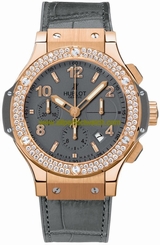 Hublot Watches : 341.PT.5010.LR.1104 Automatic Chronograph Date Rose Gold Bezel decorated with 1.22ct Diamonds Men Watch