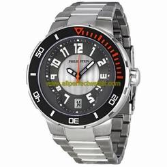 Philip Stein Watches : 34-BGR-SS Quartz Analog Date Stainless Steel Men Watch