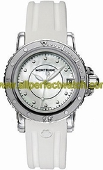 MontBlanc Watches : 35278 Quartz Mother of Pearl Dial White Rubber Women Watch