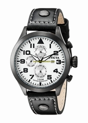 Invicta Watches : 354 White Dial Stainless Steel Band Men Watch