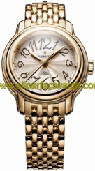 Zenith Watches : 35.1220.67/41.M1220 Automatic Beige With Arabic Numeral Guilloche Dial Polished 18kt Yellow Gold Band Women Watch