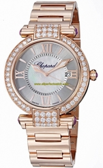 Chopard Watches : 384221-5004 Quartz Analog Date Diamond Bezel 18ct Rose Gold Women Watch