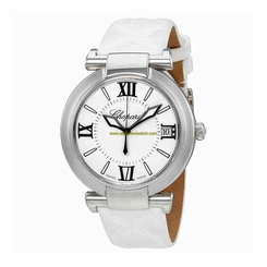 Chopard Watches : 388531-3007 Automatic Date White Leather Women Watch