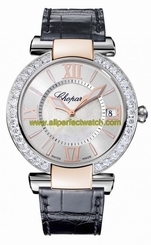 Chopard Watches : 388531-6003 Automatic Analog Date 18ct Rose Gold Diamond Bezel Leather Women Watch